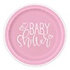 Baby Shower plate pink hearts 22 cm | 8 pieces