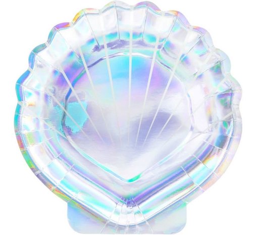 Partydeco Schelp Borden 18cm | 6 stuks Partydeco Schelp Borden 18cm | 6 stuks