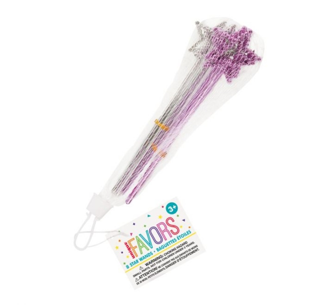 Unique Party Mini Princess Magic Wand Silver Pink | 8 pieces Unique Party Mini Princess Magic Wand Silver Pink | 8 pieces