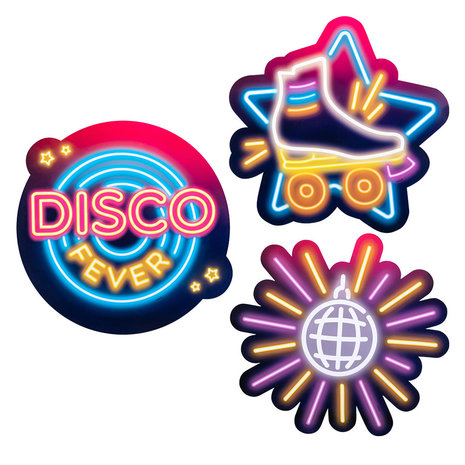 Boland Ensemble de décoration Disco Fever 29x30cm | 3 pièces Boland Ensemble de décoration Disco Fever 29x30cm | 3 pièces