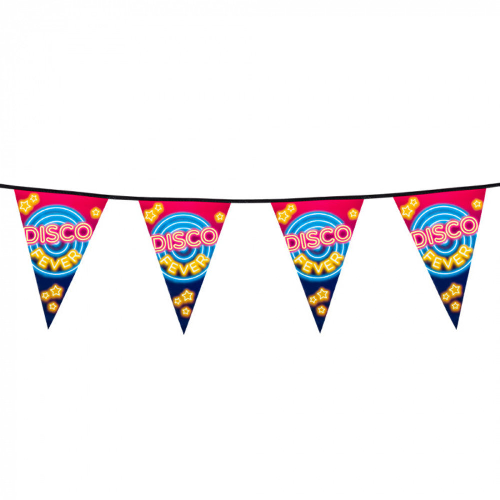 Boland Disco Fever Vlaggenlijn Slinger 6mtr | per stuk Boland Disco Fever Vlaggenlijn Slinger 6mtr | per stuk