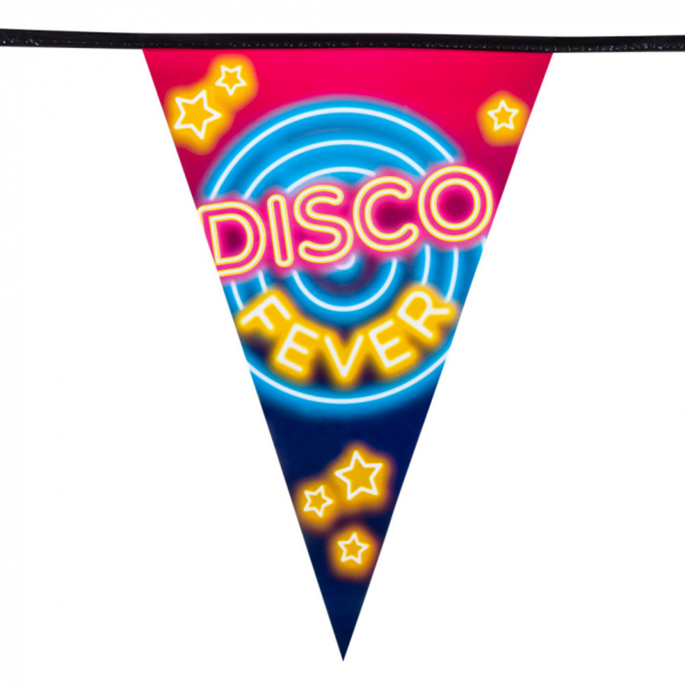 Boland Disco Fever Vlaggenlijn Slinger 6mtr | per stuk Boland Disco Fever Vlaggenlijn Slinger 6mtr | per stuk