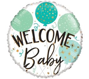 Helium balloon Welcome Baby | round 45cm