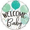 Helium balloon Welcome Baby | round 45cm Helium balloon Welcome Baby | round 45cm