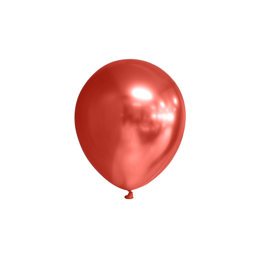 WeFiesta Red chrome balloons 13cm | 100 pieces