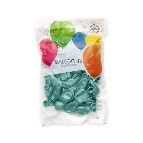 WeFiesta Grüne Chromballons, 13 cm | 100 Stück