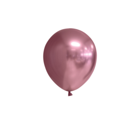 WeFiesta Rosa Chromballons, 13 cm | 100 Stück