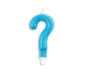 WeFiesta Blue Question Mark Candle | 8cm