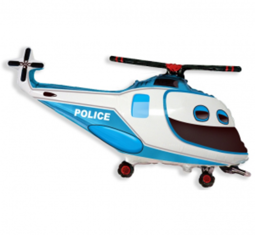 Godan Ballon gonflable à l'hélium hélicoptère de police | 61 cm