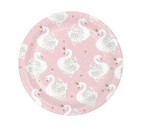 Creative Converting Swan Plates 18cm | 8 pieces