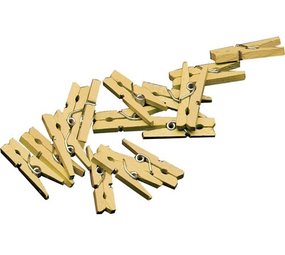 Folat Mini-Wäscheklammern, goldfarben | 20 Stück