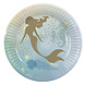 Boland Assiettes à paillettes sirène 23 cm | 10 pièces