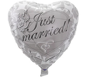 Folat Helium ballon Just Married | 45cm Folat Helium ballon Just Married | 45cm