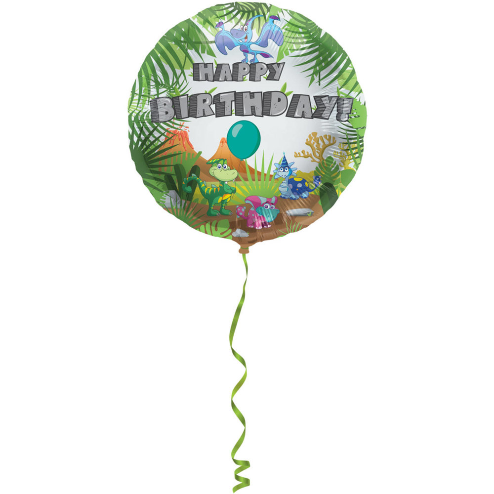 Folat Dinosaur Happy Birthday Foil Balloon 45cm | per piece