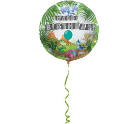 Folat Dinosaurus  Happy Birthday Folie Ballon 45cm | per stuk Folat Dinosaurus  Happy Birthday Folie Ballon 45cm | per stuk