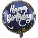 Folat Helium Balloon Happy Birthday Black/Gold 45cm Deflated | per piece