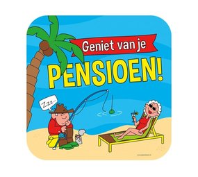 Paper Dreams Deurbord Pensioen cartoon | 50cm