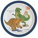Amscan Borden Happy Dinosaurus 23cm | 8 stuks Amscan Borden Happy Dinosaurus 23cm | 8 stuks