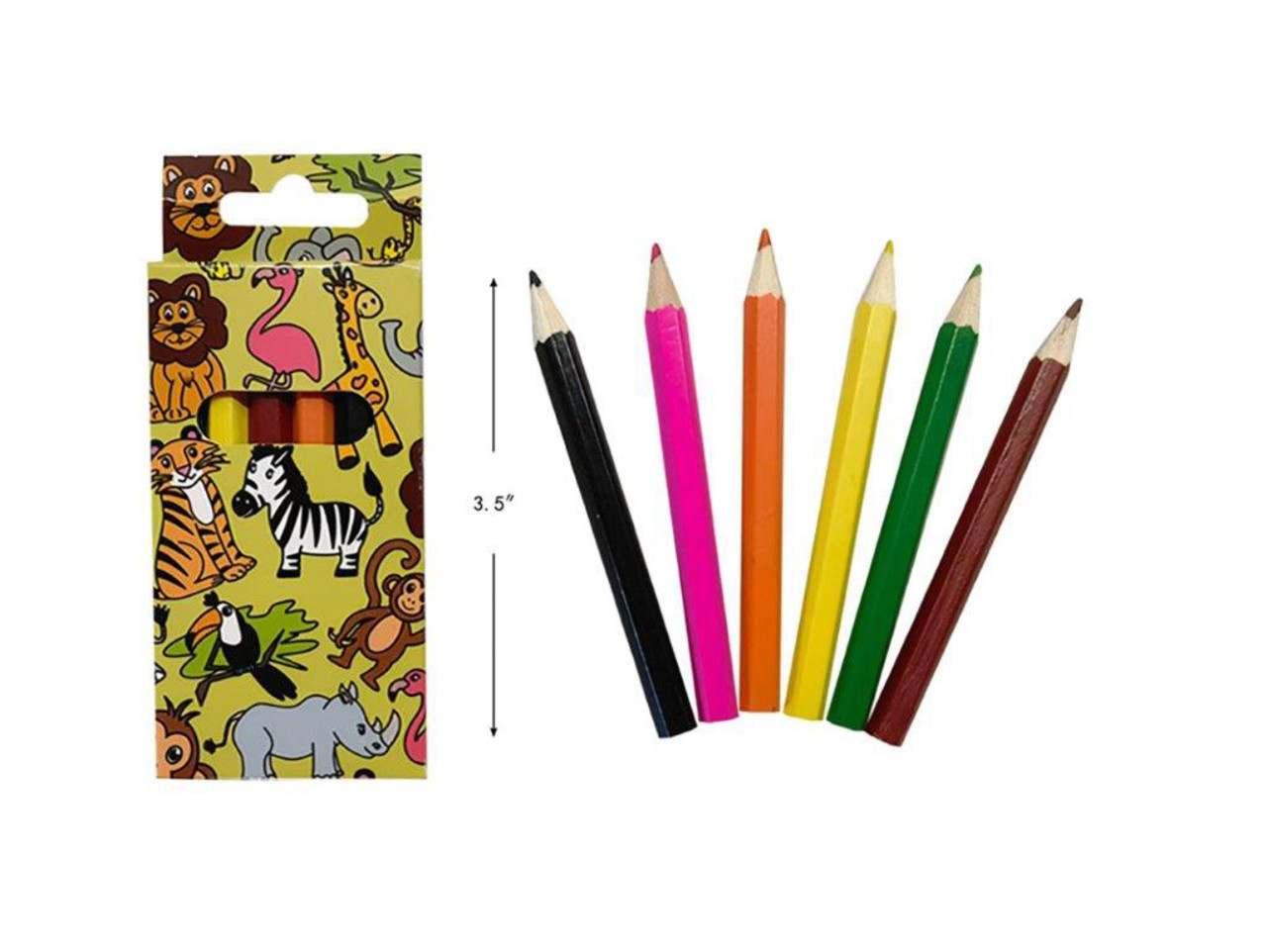 LG Imports Jungle Dieren Kleurpotloodjes 9cm | 24 doosjes LG Imports Jungle Dieren Kleurpotloodjes 9cm | 24 doosjes