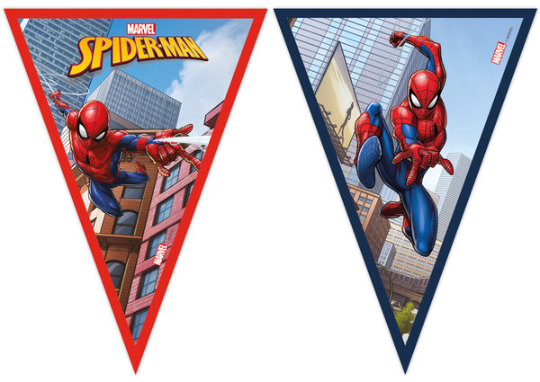 Procos Party Spider-Man-Flaggengirlande „Verbrechensbekämpfer“, 2,3 Meter | pro Stück