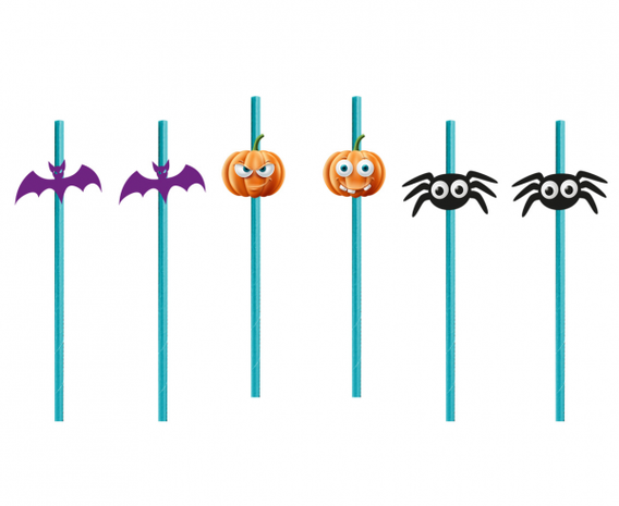Godan Halloween-BOO!-Strohhalme | 6 Stück