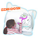 Happy Pillow Happy Pillow Kussensloop DIY Eenhoorn 69x58cm | per stuk Happy Pillow Happy Pillow Kussensloop DIY Eenhoorn 69x58cm | per stuk