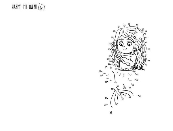 Happy Pillow Taie d'oreiller sirène joyeuse à faire soi-même 69 x 58 cm | à l'unité