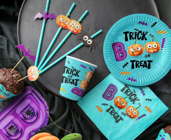 Godan Halloween-Schilder „BUH!“ 18 cm | 6 Stück