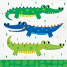Creative Converting Servetten Alligator Krokodillen 33x33cm | 16 stuks Creative Converting Servetten Alligator Krokodillen 33x33cm | 16 stuks