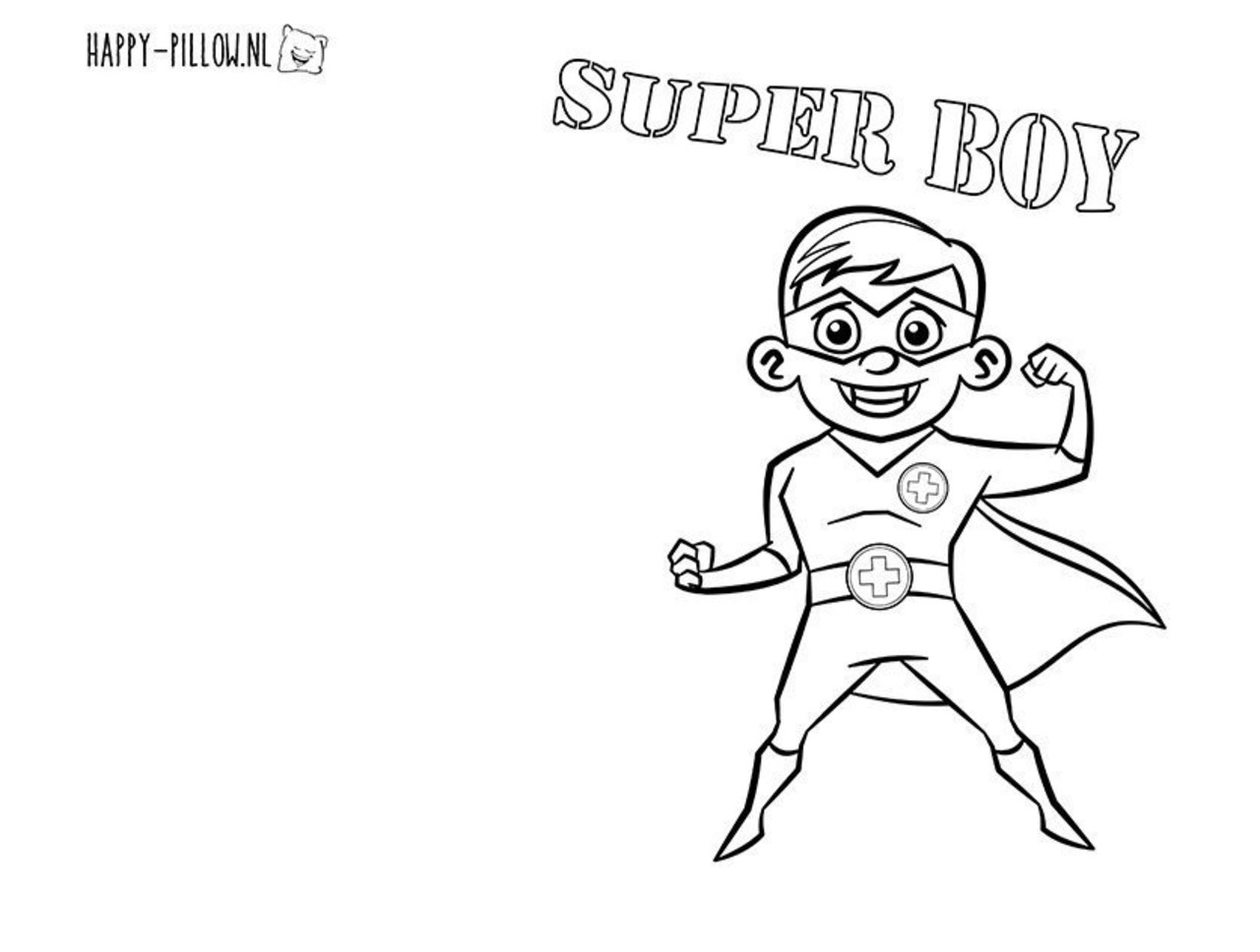 Happy Pillow Super Boy Happy Kissenbezug zum Selbermachen, 69 x 58 cm | pro Stück