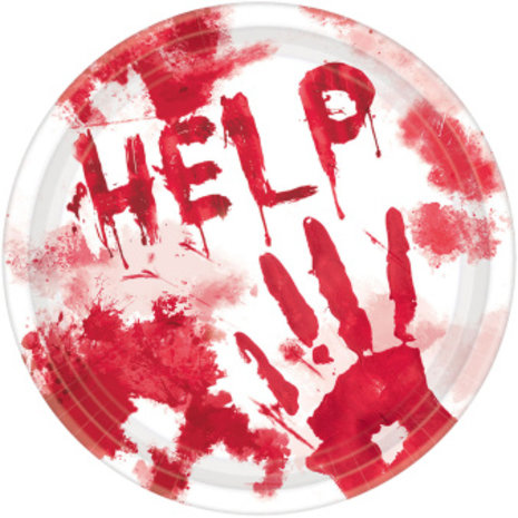 Amscan Bloody Hand Signs HELP 23cm | 8 pieces