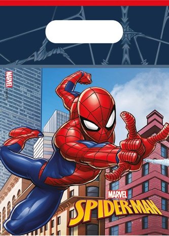 Procos Party Sac de fête Spiderman, justicier | 6 pièces