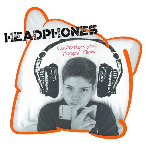 Happy Pillow Happy Pillow Pillowcase DIY Headphones 69x58cm | per piece
