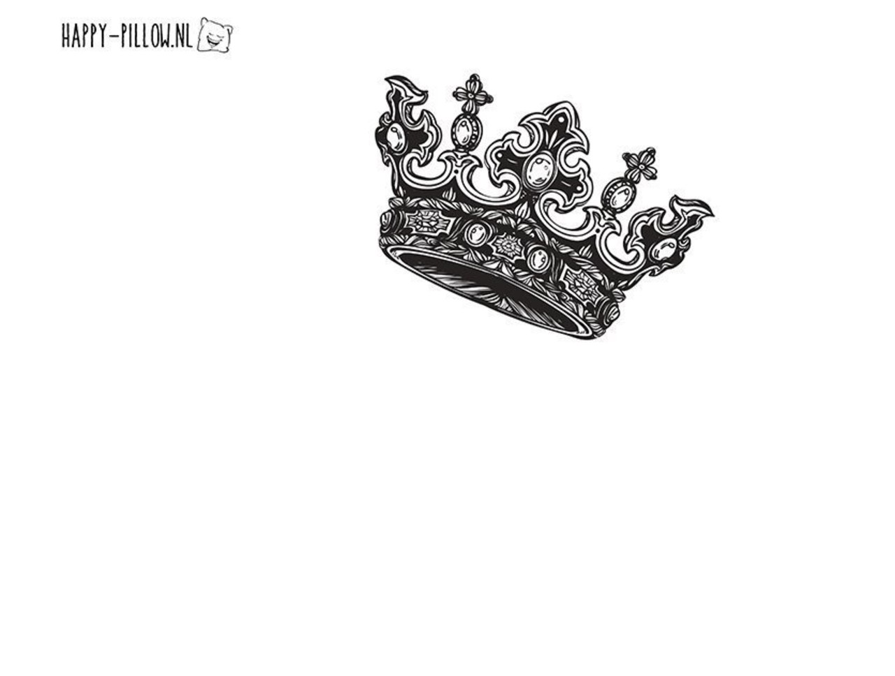 Happy Pillow Happy Pillow Kussensloop DIY Royal 69x58cm | per stuk