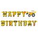 Godan Happy Birthday Construction Letter Garland | per piece