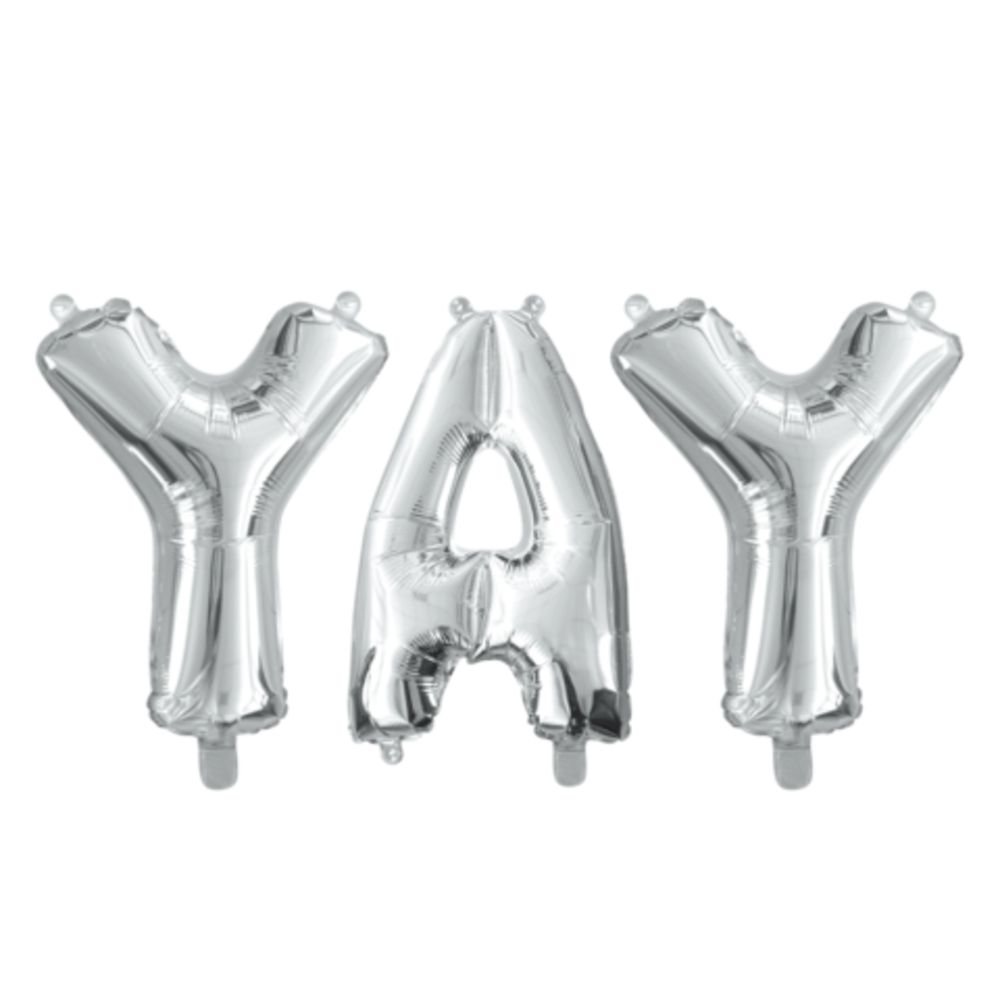 WeFiesta Folienballon-Set YAY 41 cm | pro Set