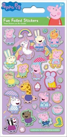 Crosswear Reusable purple Peppa Pig stickers