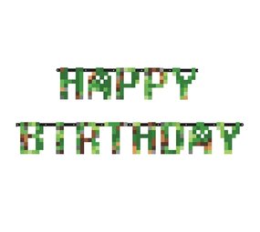 Amscan TNT Minecraft Party Happy Birthday Letter Garland 170x25cm | per piece