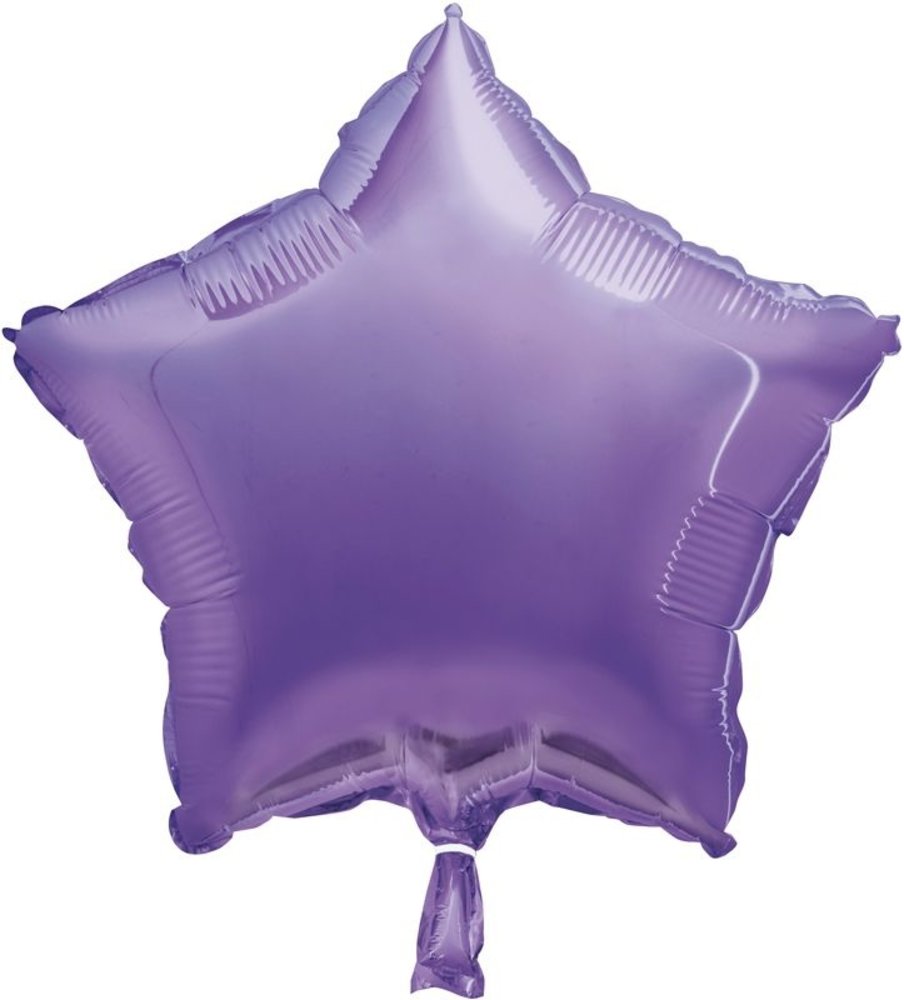 WeFiesta Helium balloon lavender star metallic | 45 cm