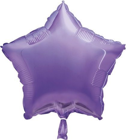 WeFiesta Ballon à l'hélium étoile lavande métallisée | 45 cm