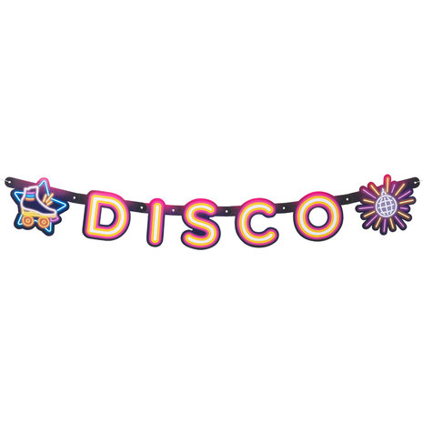 Boland Disco Fever Letter Garland 120cm | per piece Boland Disco Fever Letter Garland 120cm | per piece