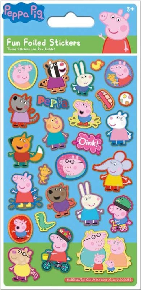 Paper Projects Autocollants réutilisables Peppa Pig | par feuille