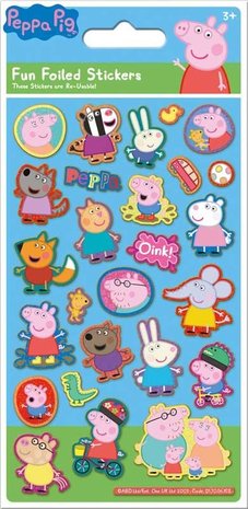 Paper Projects Peppa Pig herbruikbare Stickers | per vel