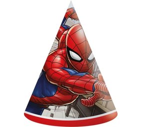 Procos Party Chapeaux de fête Spider-Man, justicier | 6 pièces