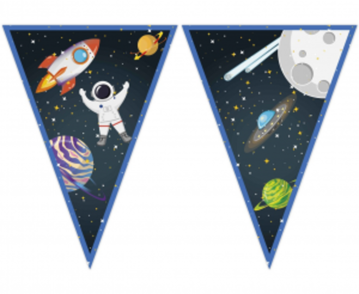 Procos Party Space, Cosmos & Flag Garland 2.3 meters | per piece