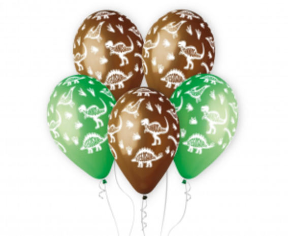 Gemar Ballons dinosaures 33 cm | 5 pièces