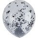 Hootyballoo Ballons avec araignées et confettis noirs 33 cm | 5 pièces