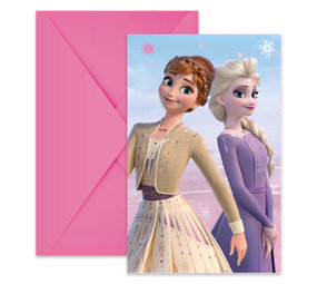 Procos Party Frozen Wind Spirit Invitations 9x14cm | 6 pieces