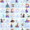 Procos Party Frozen-Aufkleber | 60 Stück pro Bogen