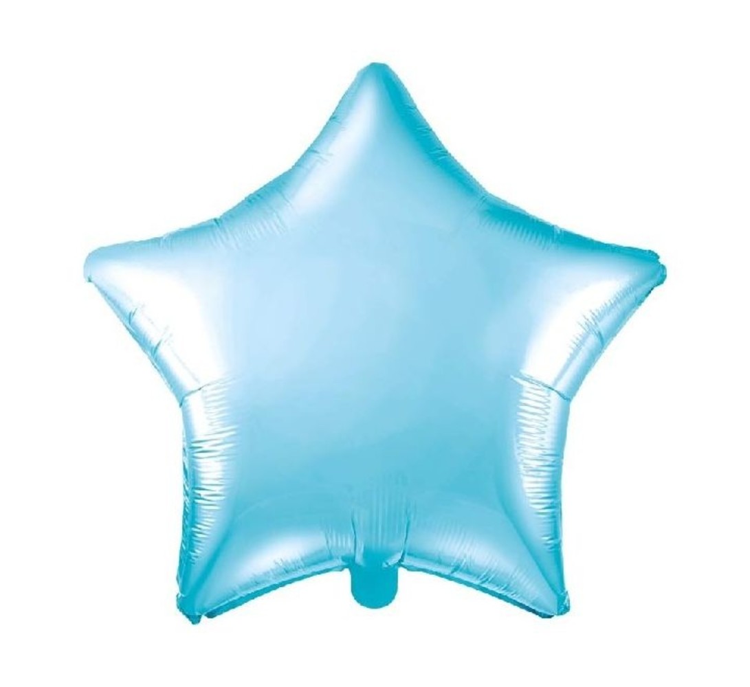 Balloonzone Ballon à l'hélium étoile bleu clair 48 cm | à l'unité